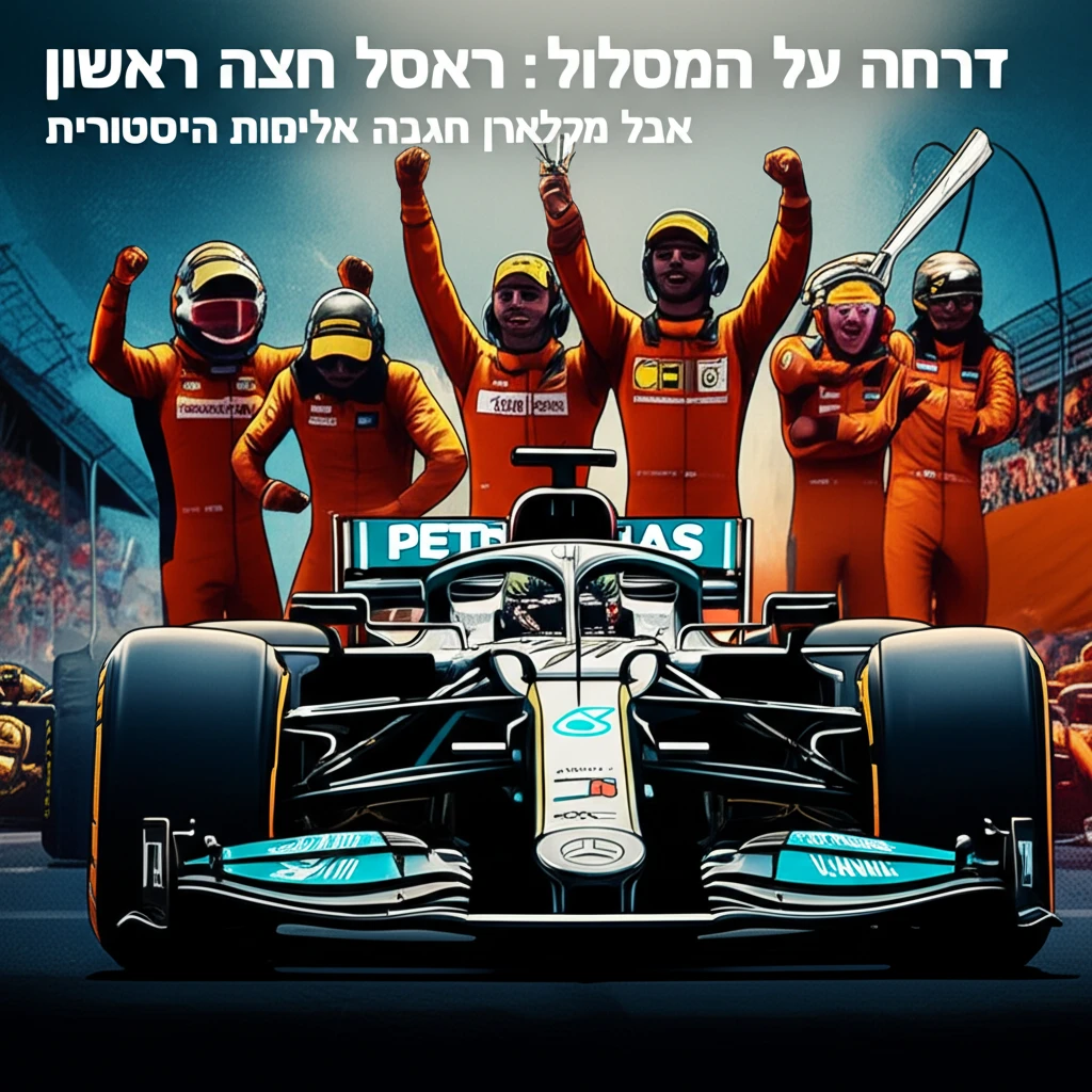 דרמה על המסלול: ראסל חצה ראשון, אבל מקלארן חגגה אליפות היסטורית
