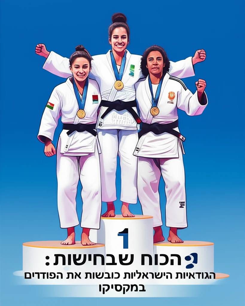 הכוח שבנחישות: הג'ודאיות הישראליות כובשות את הפודיום במקסיקו