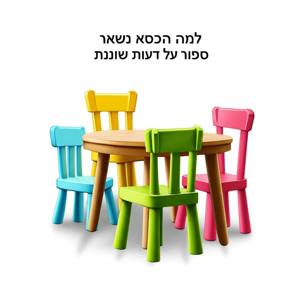 לָמָּה הַכִּסֵּא נִשְׁאַר רֵיק? סִפּוּר עַל דֵּעוֹת שׁוֹנוֹת
